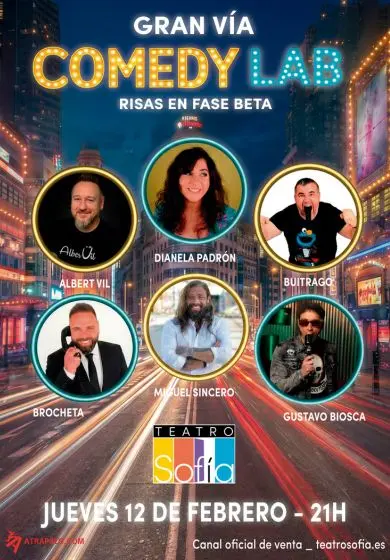 Cartel de Gran Via Comedy Lab
