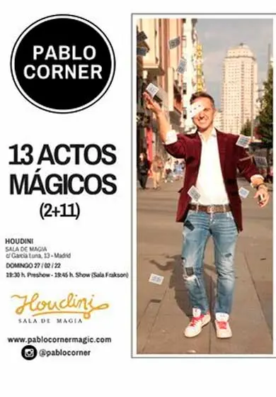 Cartel de Pablo Corner: 13 actos mágicos (2+11)