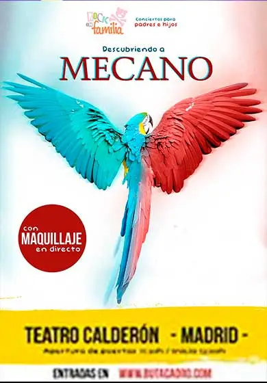 Cartel de Rock en familia: descubriendo a Mecano