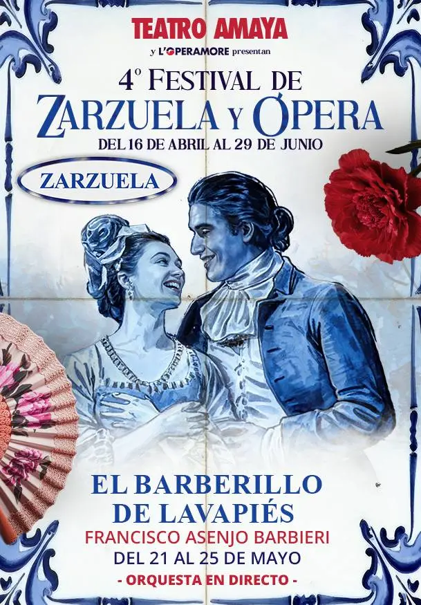 Cartel de 4º Festival de zarzuela y ópera. El Barberillo de Lavapiés
