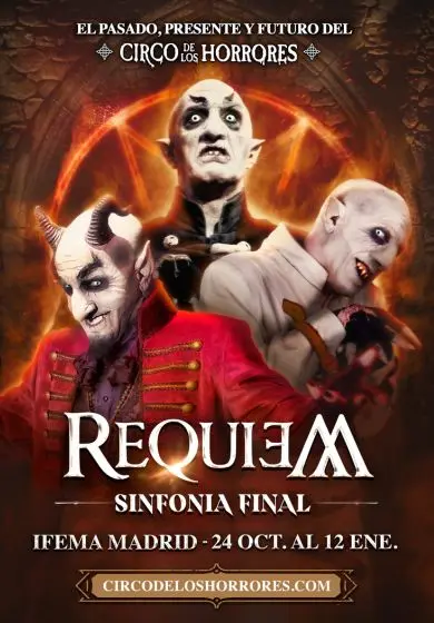 Cartel de El Circo de los Horrores: Requiem. Sinfonía final