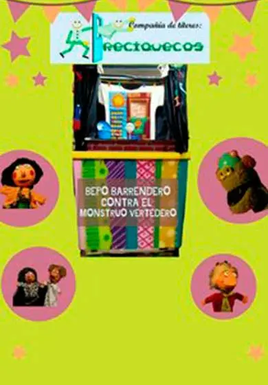Cartel de Bepo barrendero contra el monstruo vertedero