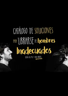 Cartel de Catálogo de soluciones para librarse de hombres inadecuados
