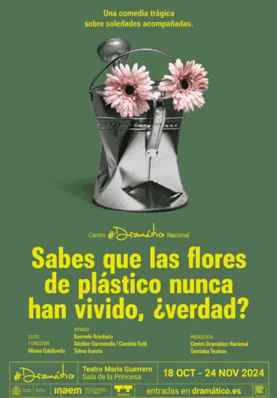 Cartel de Sabes que las flores de plástico nunca han vivido, ¿verdad?
