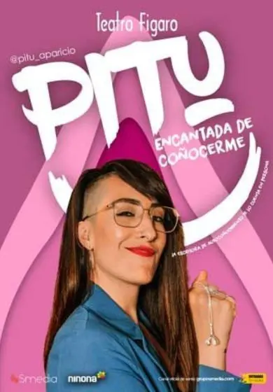 Cartel de Encantada de coñocerme - Pitu Aparicio