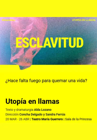 Cartel de Utopía en llamas