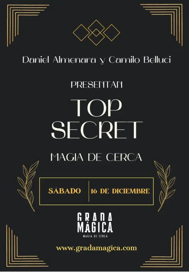 Cartel de Top secret. Magia de cerca