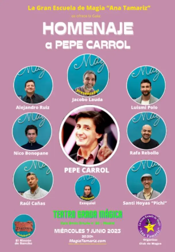 Cartel de Homenaje a Pepe Carrol