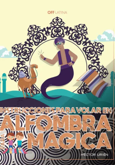 Cartel de Instrucciones para volar en la alfombra mágica