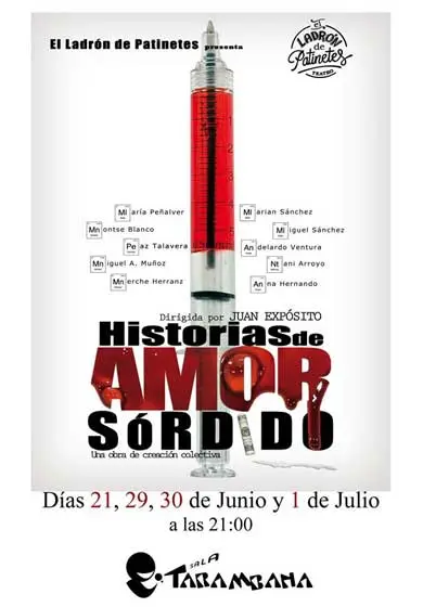 Cartel de Historias de amor sórdido