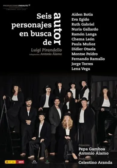Cartel de Seis personajes en busca de autor