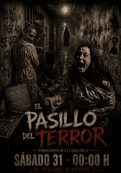 Cartel de HALLOWEEN - El pasillo del Terror