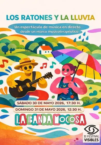 Cartel de La Banda Mocosa: Los ratones y la lluvia