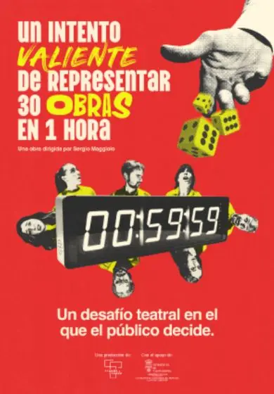 Cartel de Un intento valiente de representar 30 obras en una hora