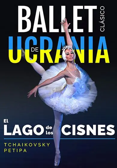 Cartel de Ballet de Ucrania: El lago de los cisnes