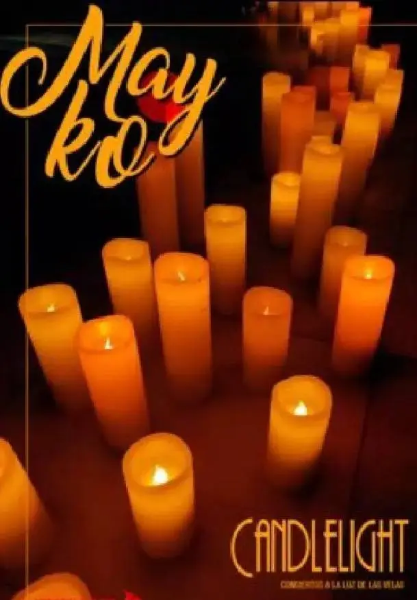 Cartel de Mayko concerts a la luz de las velas