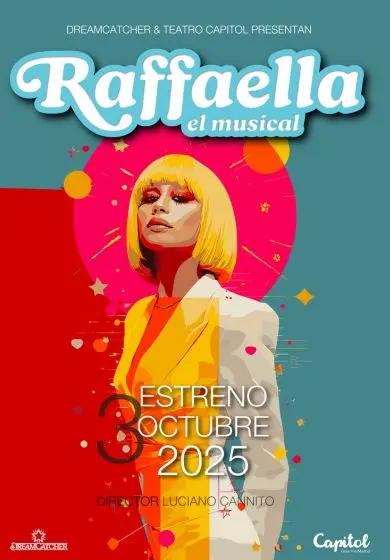 Cartel de Raffaella, el musical