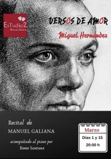 Cartel de Versos de amor de Miguel Hernández