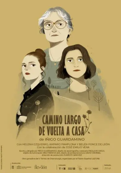 Cartel de Camino largo de vuelta a casa