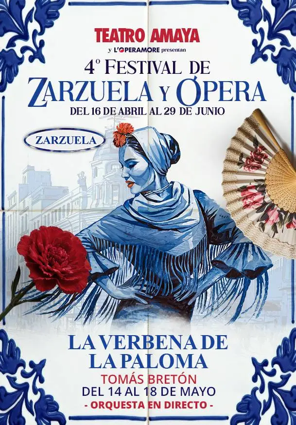 Cartel de 4º Festival de zarzuela y ópera. La Verbena de la Paloma