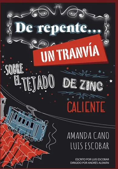 Cartel de De repente... un tranvía sobre el tejado de zinc