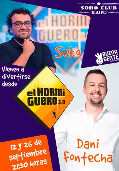 Cartel de Dani Fontecha y Suko: El Hormiguero 3.0