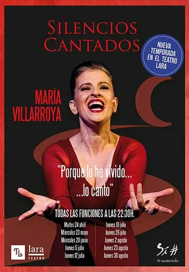 Cartel de María Villarroya: Silencios cantados, el musical