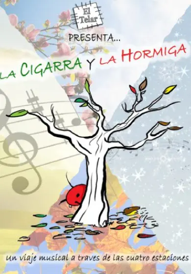 Cartel de La cigarra y la hormiga