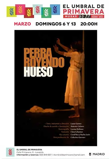 Cartel de Perra royendo hueso