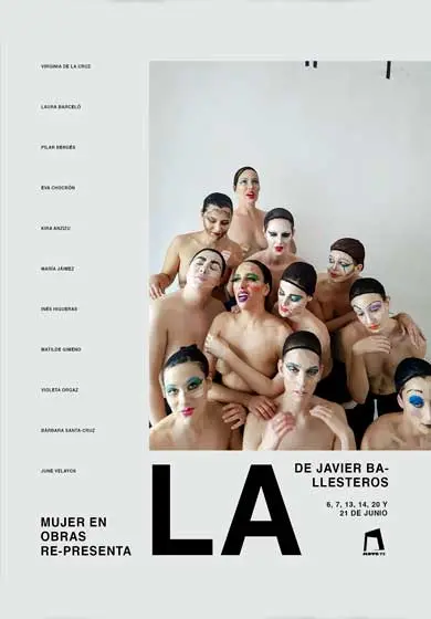 Cartel de La (mujer en obras)