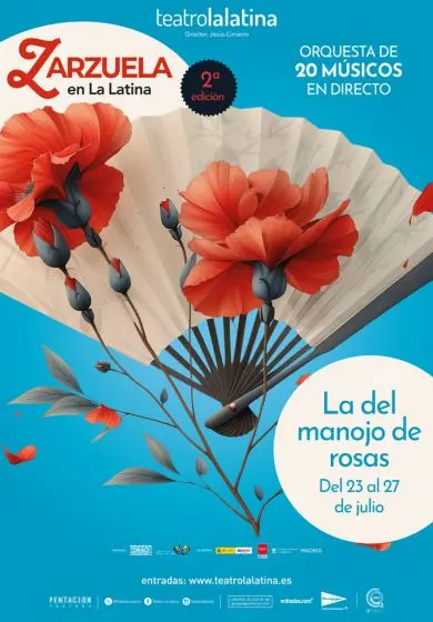 Cartel de Zarzuela en La Latina: La del manojo de rosas