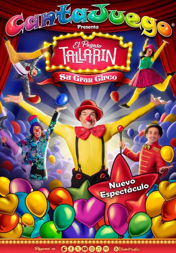 Cartel de CantaJuego - El circo del Payaso Tallarín