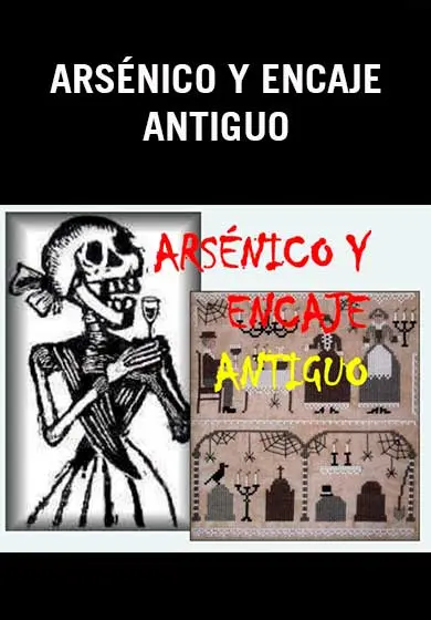 Cartel de Arsénico y encaje antiguo