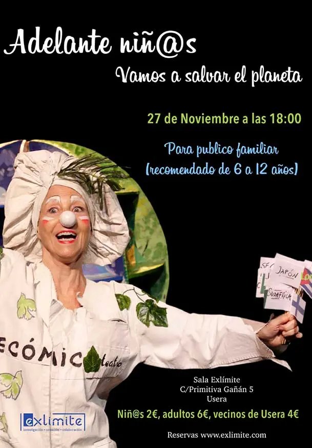 Cartel de Adelante niñ@s vamos a salvar el planeta