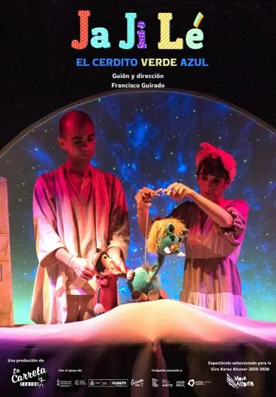 Cartel de Jajilé, el cerdito verdeazul
