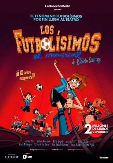 Cartel de Los futbolísimos, el musical