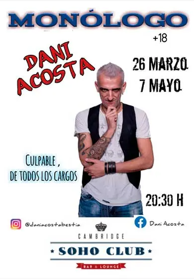 Cartel de Dani Acosta: Supuesto culpable