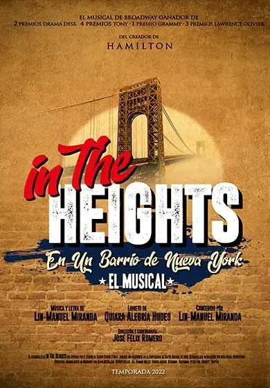 Cartel de In the heights (En un barrio de Nueva York), el musical
