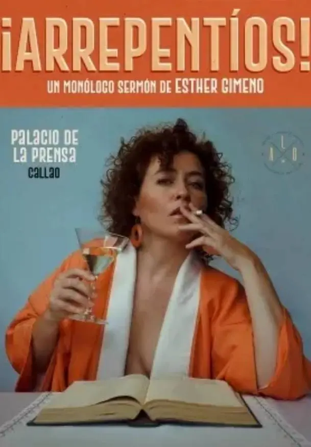 Cartel de ¡Arrepentíos! Un monólogo sermón de Esther Gimeno