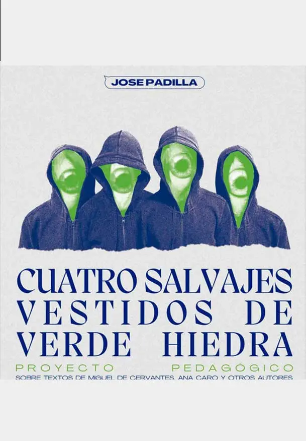 Cartel de Cuatro salvajes vestidos de verde hiedra