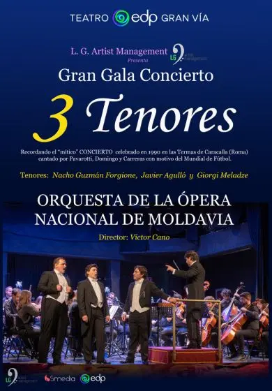 Cartel de Gran Gala Concierto 3 Tenores 2025