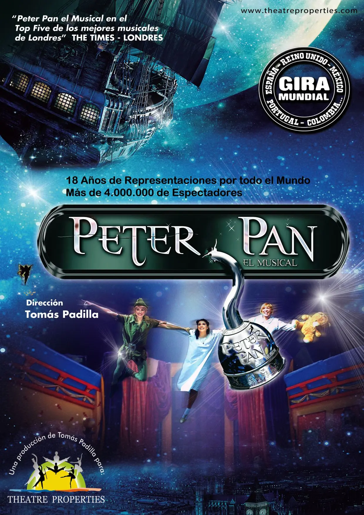 Cartel de Theatre Properties: Peter Pan, el musical