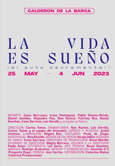Cartel de [los números imaginarios]: La vida es sueño. Auto sacramental