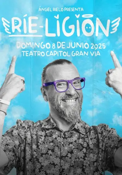 Cartel de RÍE-LIGIÓN - Ángel Rielo