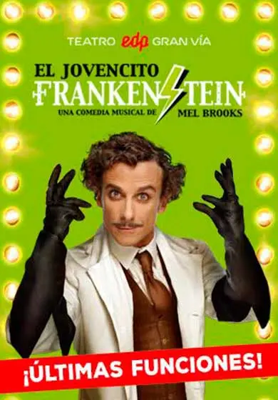 Cartel de El jovencito Frankenstein. El Musical