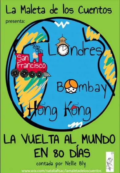 Cartel de La vuelta al mundo en 80 días contada por Nellie Bly