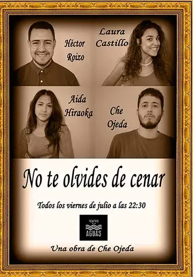 Cartel de No te olvides de cenar