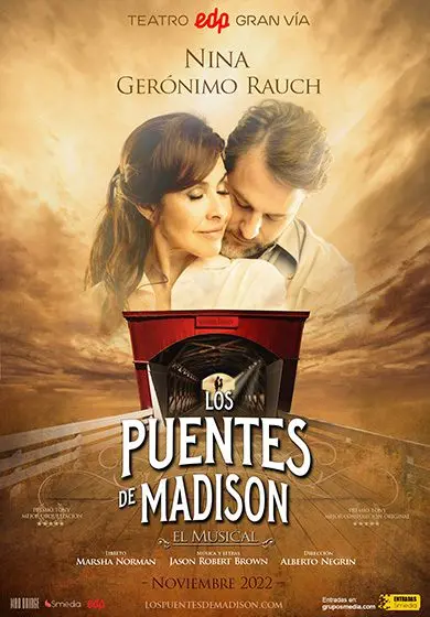 Cartel de Los puentes de Madison, el musical