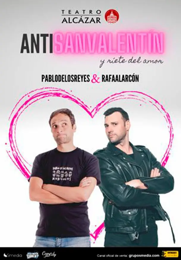 Cartel de AntiSanValentín y ríete del amor