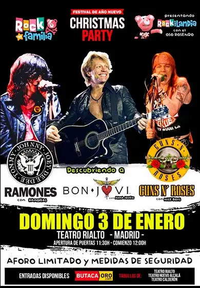 Cartel de Rock en familia: Christmas party